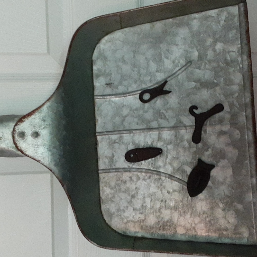 Cracker Barrel magnet board with magnets chrome color